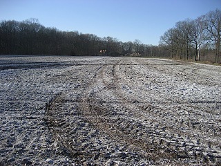 Rare besneeuwde akkers